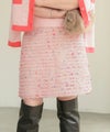 手洗い可 ボトムス レディース スカート ミニ 台形 かわいい 大人 オフィス きれいめ ツィード ブーツ合わせ ジョイントスペース