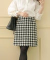 手洗い可 ボトムス レディース スカート ミニ 台形 かわいい 大人 オフィス きれいめ ツィード ブーツ合わせ ジョイントスペース