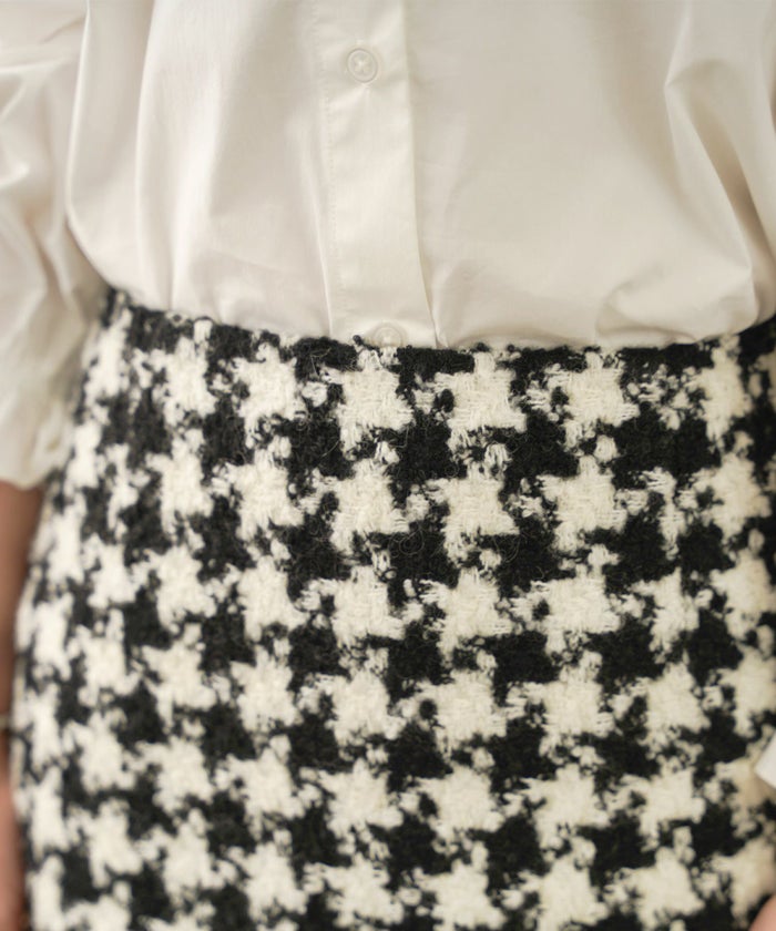 手洗い可 ボトムス レディース スカート ミニ 台形 かわいい 大人 オフィス きれいめ ツィード ブーツ合わせ ジョイントスペース