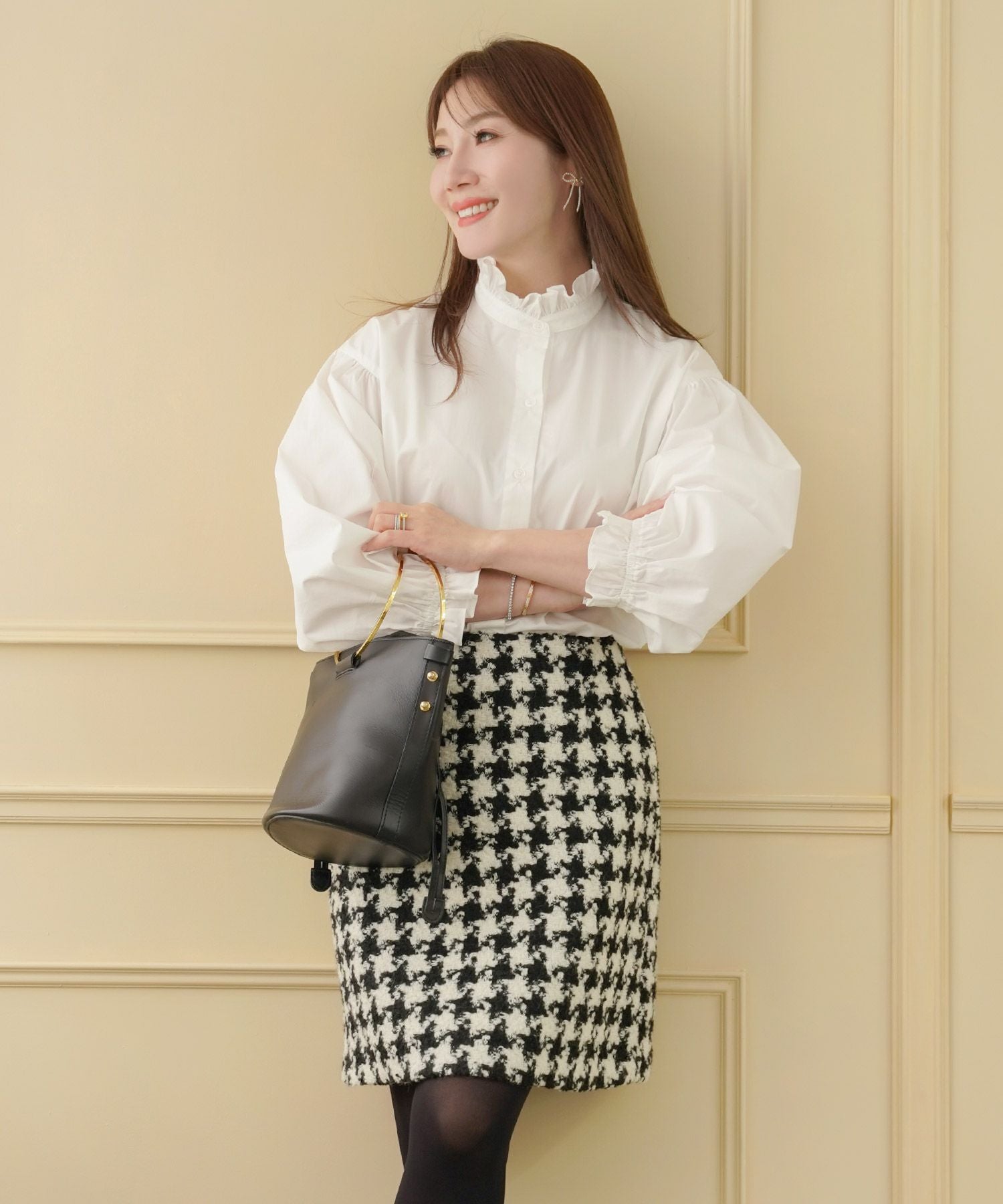 カラフルツイード ミニ スカート Liala×PG 全3色｜lpg641-2011【1