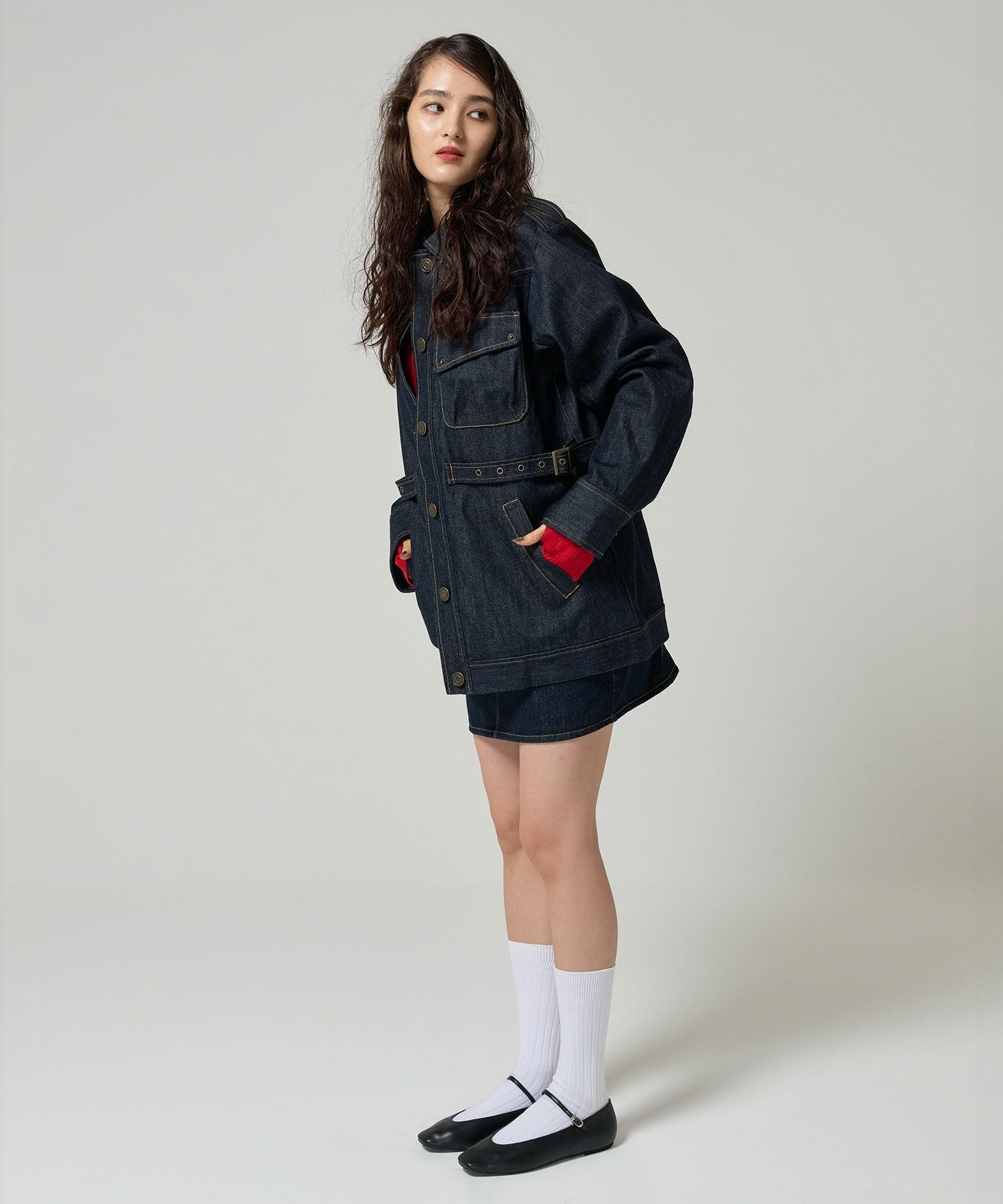 オーバーサイズ デニムコート TINA：JOJUN 全1色｜tnj131-0928【2