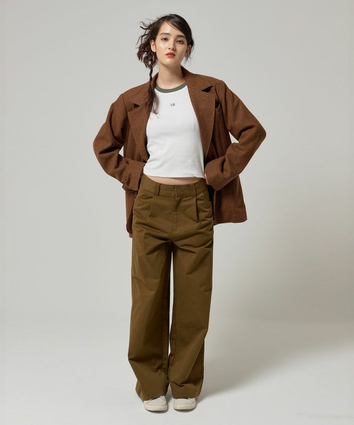 トップス/リブ/ラグラン/コンパクト