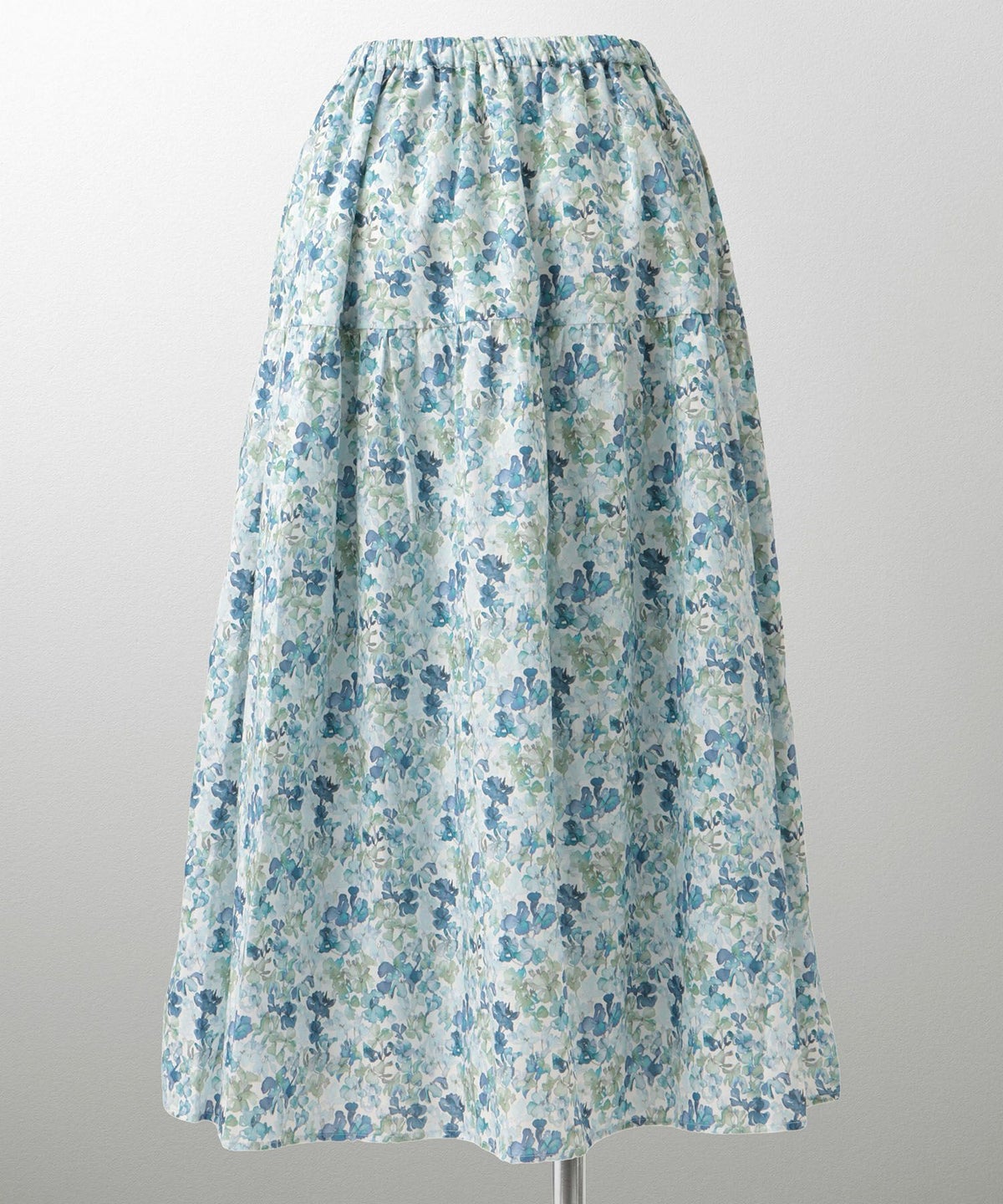 ロマンティック ボリューム ウエストゴム セットアップ/ブルー/ブラウン/M