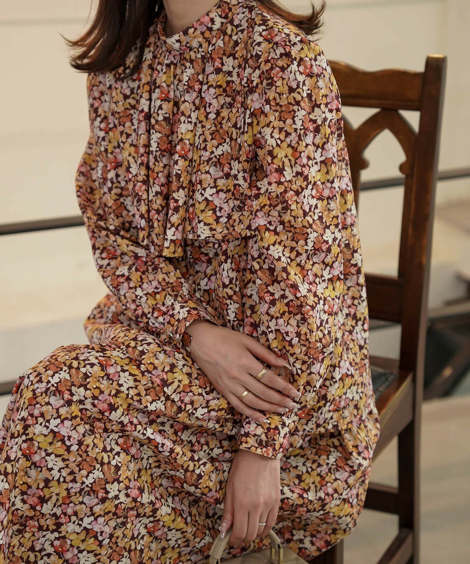 FinalPush-SALE ケープデザイン ブラウス Made with Liberty Fabric
