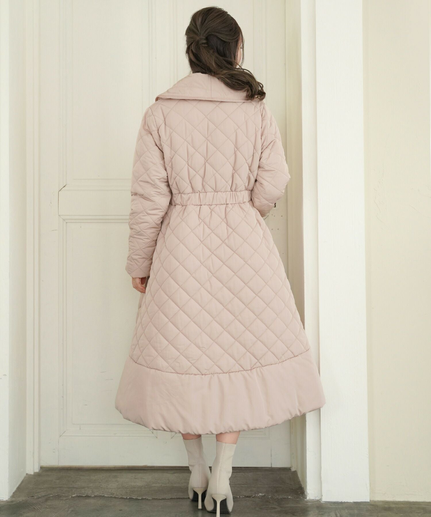 ショールカラー フェイクダウン ドレスコート le reve vaniller 全3色