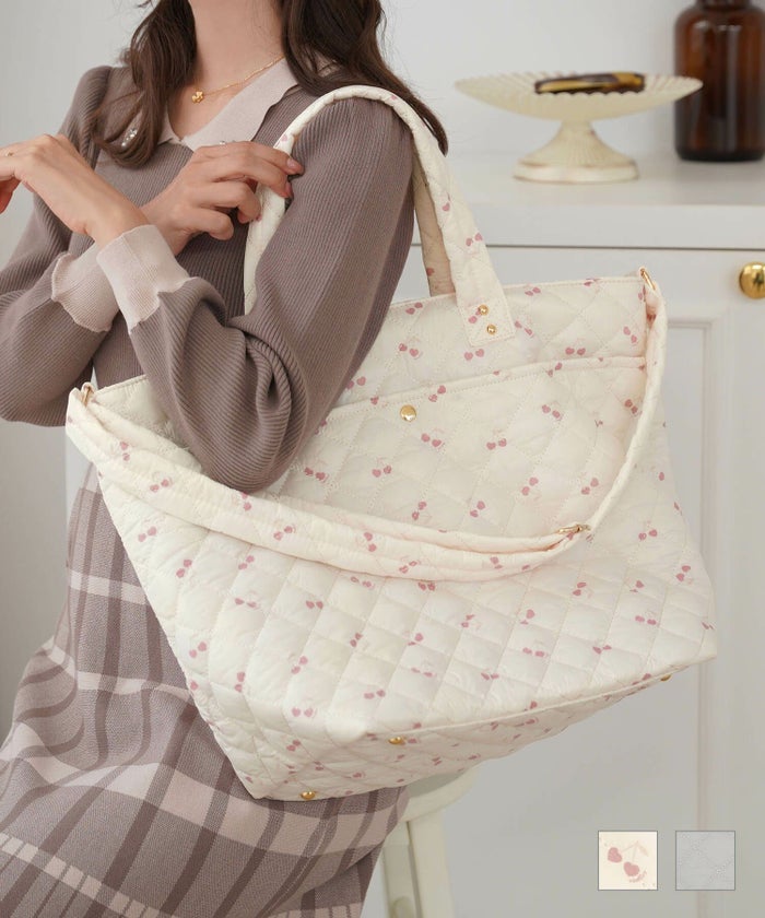 マザーズバッグ ピクニックバッグ お出かけバッグ 運動会 キルティングバッグ ダイヤキルティング アソート トートバッグ le reve vaniller