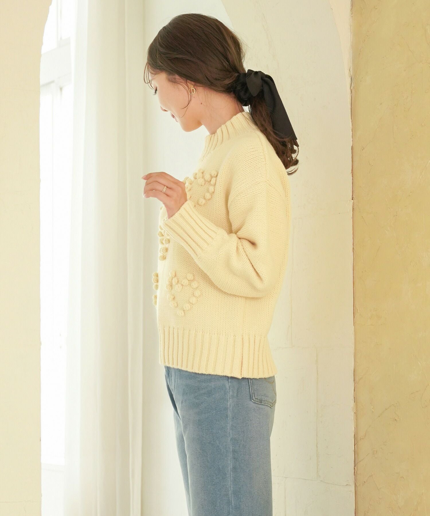 ポップコーン ハート ニット le reve vaniller 全4色｜lvn431-1872【1