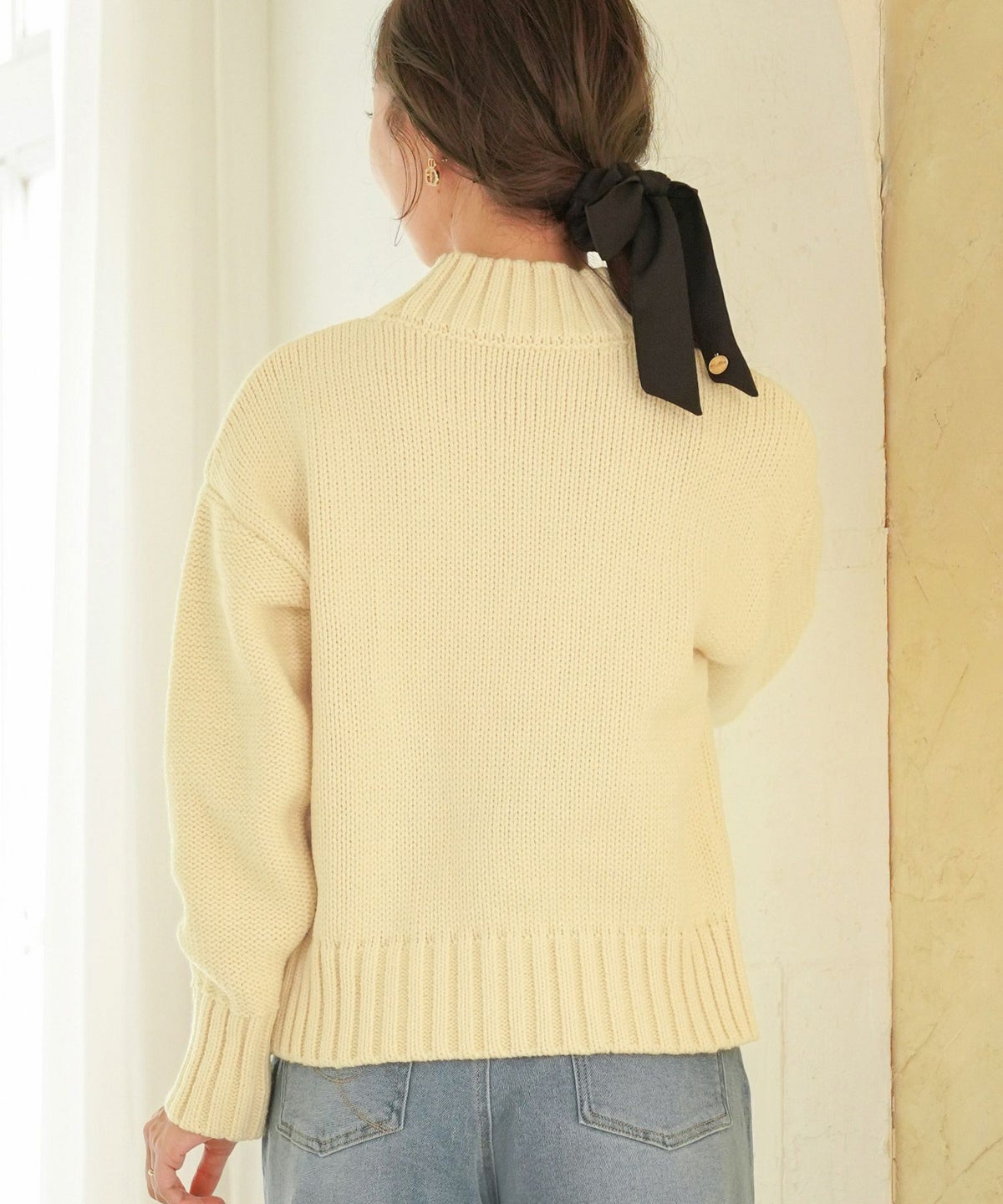 レディース/トップス/ニット/厚手/ポップコーン/ぽこぽこ/秋/冬/春/保温/伸縮/長袖/アイボリー/イエロー/ピンク/ブルー/ブルーグレー/エレガント/フェミニン/上品/カジュアル/可愛い/ハート/柄