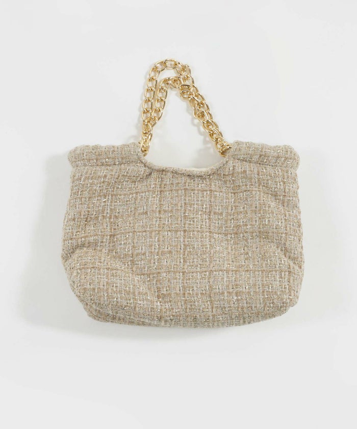 セレクトグッズバッグミニポーチ肩掛けオフィスランチきれいめかわいい白黒ジョイントスペース