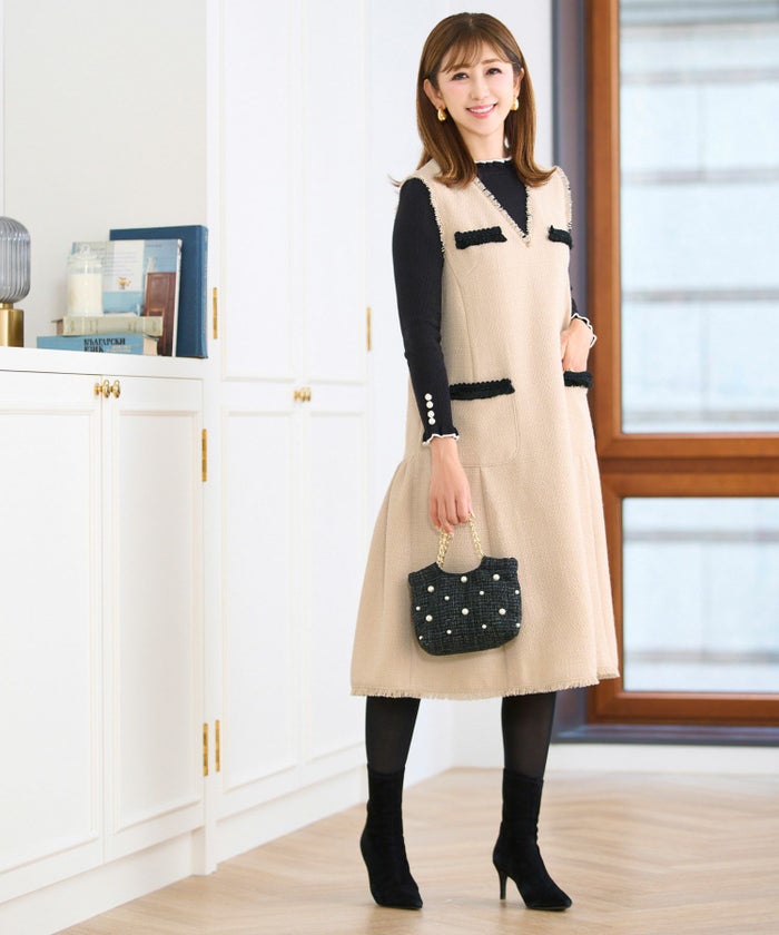 セレクトグッズバッグミニポーチ肩掛けオフィスランチきれいめかわいい白黒ジョイントスペース