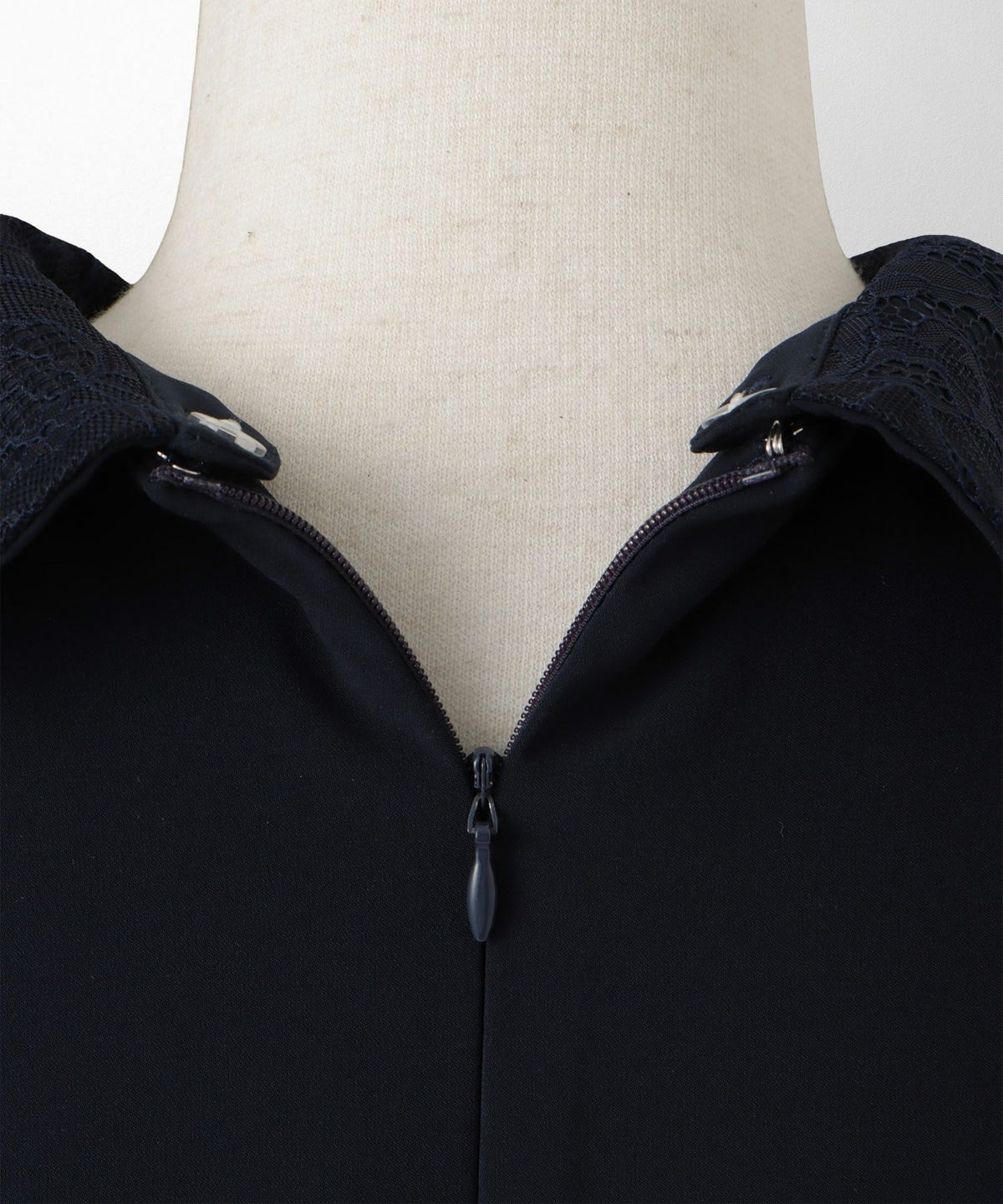 リバーシブル レース 無地 セットアップ/アイボリー/ネイビー/S/M