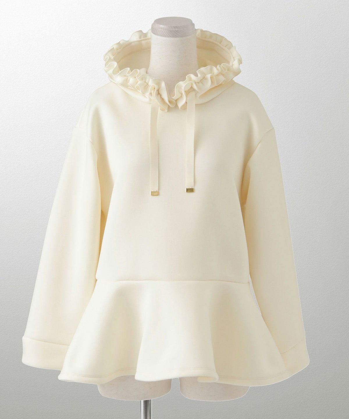 ダンボールニットフードグログランフェミニン秋冬/ベージュ/アイボリー/ブラック/M