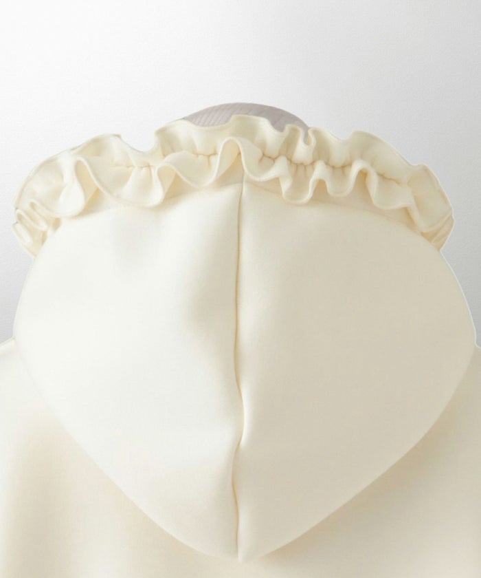 ダンボールニットフードグログランフェミニン秋冬/ベージュ/アイボリー/ブラック/M