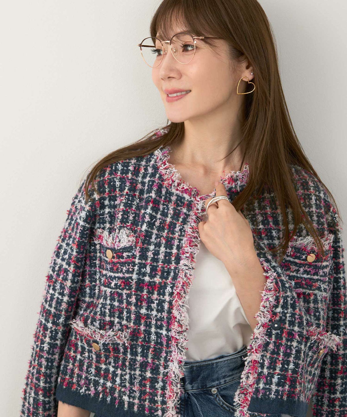 手洗い可 ニット カーディガン レディース 秋冬 ショート丈 オフィス 青 色 厚手 おしゃれ 洗濯 ジョイントスペース