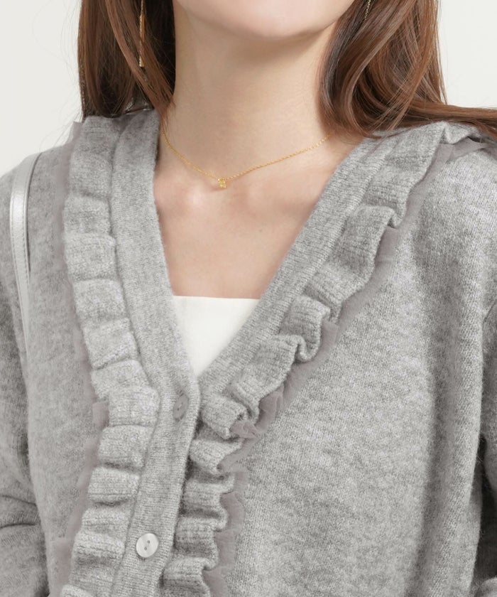 手洗い可 ニット トップス レディース カーディガン きれいめ 大人 かわいい オフィス 黒 グレー ジョイントスペース