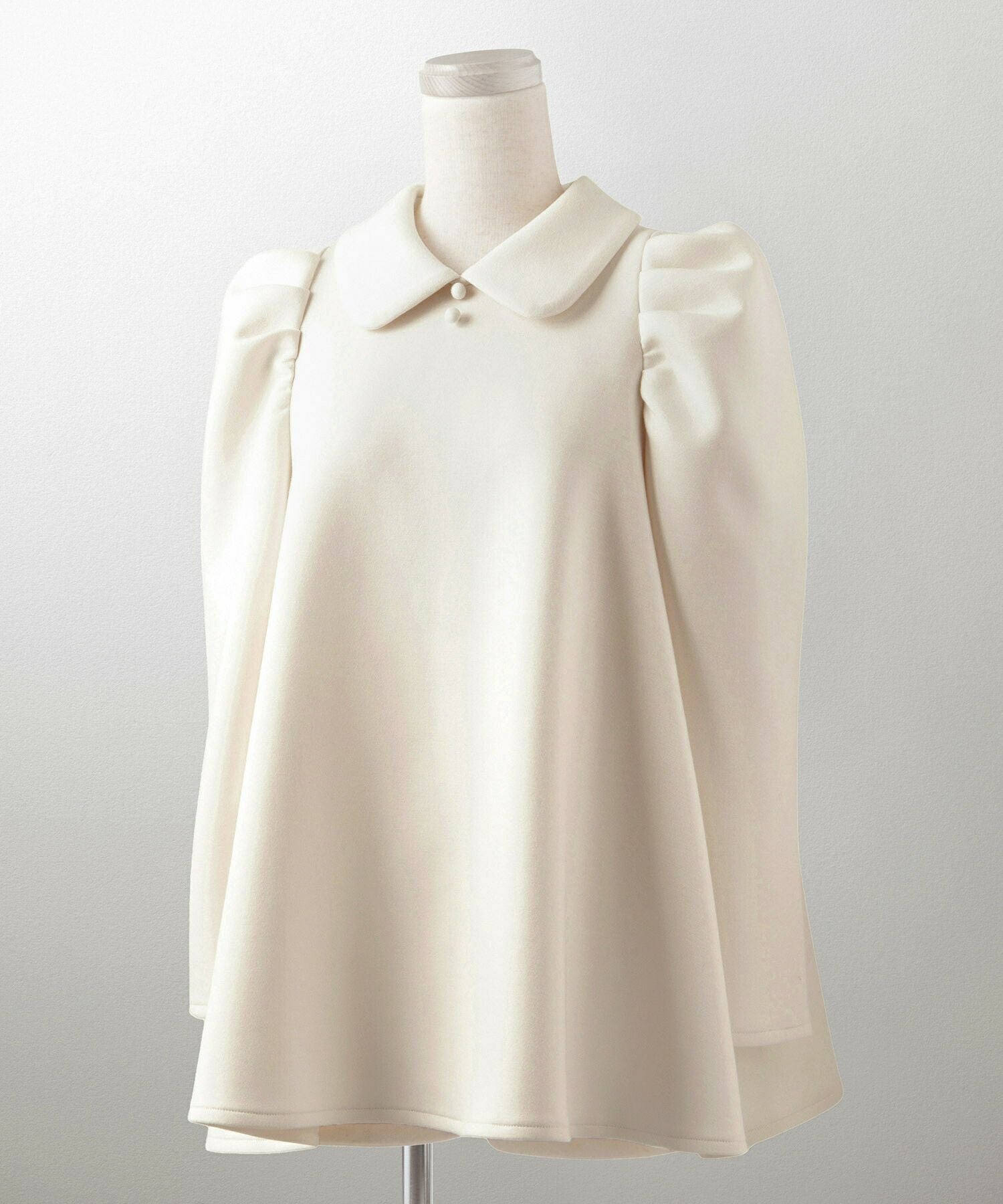 襟付き ボンディング フレア トップス 長袖 HUIT 全3色｜hit841-0174