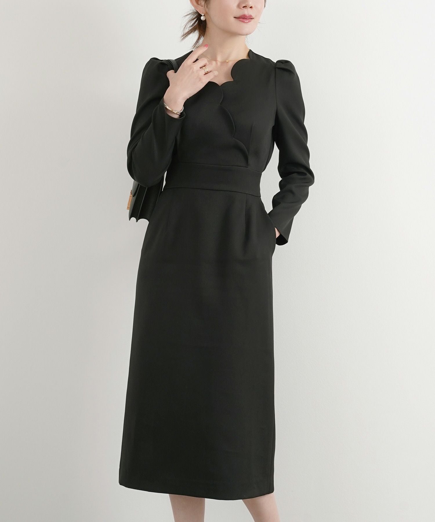 スカラップ カシュクール ワンピース Liala×PG