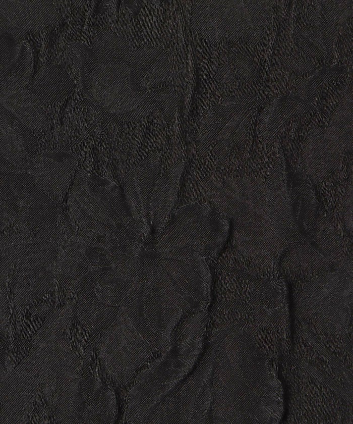 花柄 ティアード フリル エレガント 低身長/ピンクベージュ/アイスブルー/ブラック/S/M