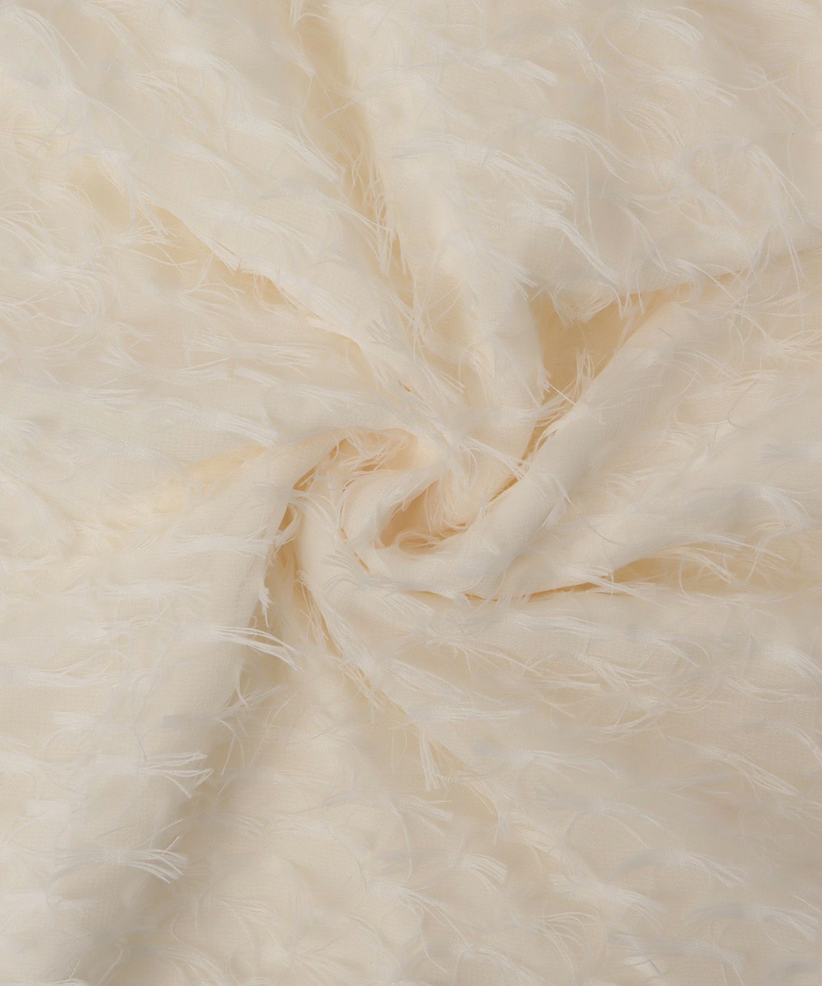 フリンジ ハイウエスト ロングシーズン シアー ロング/アイボリー/M