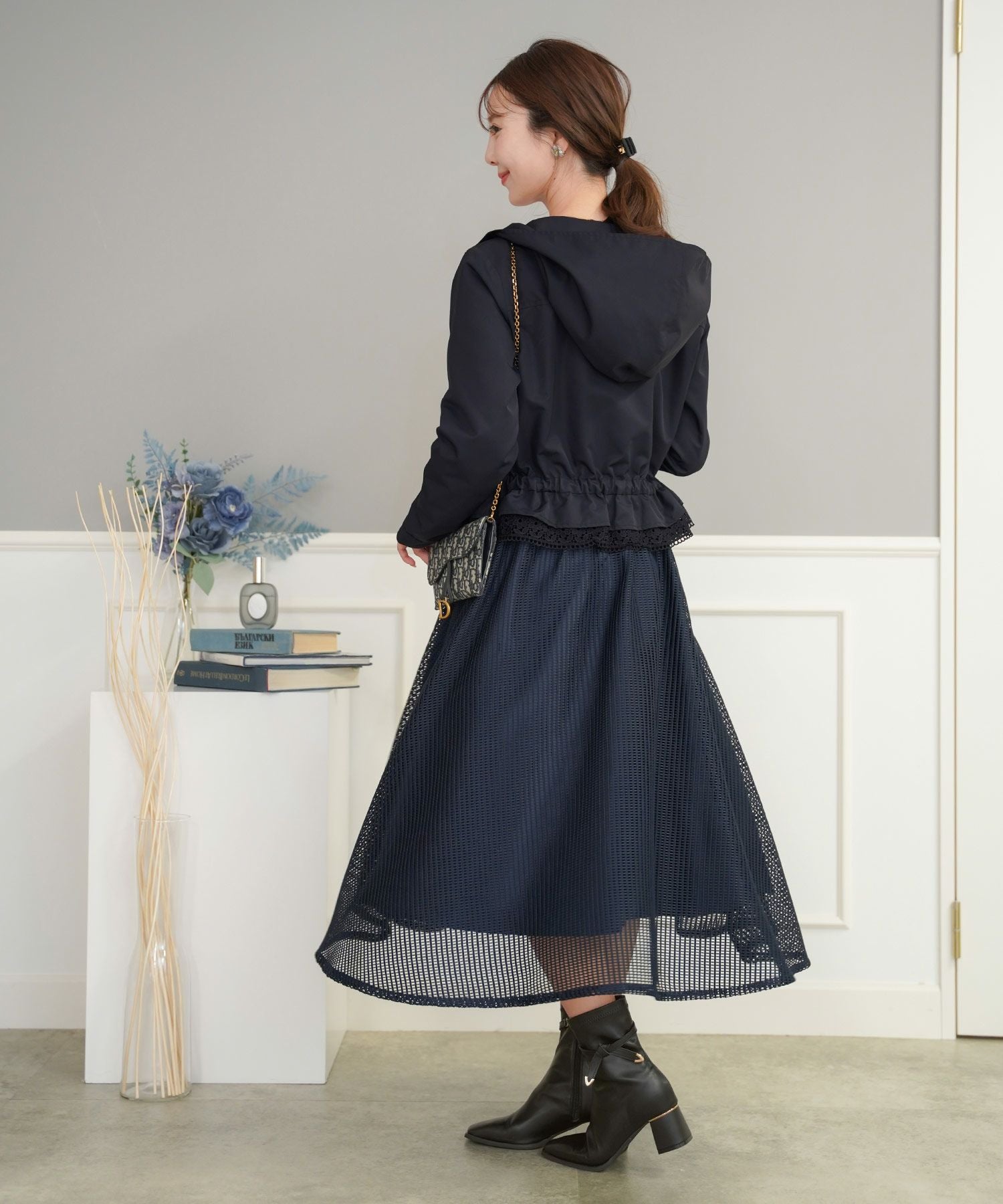 2点以上で半額クーポン対象 晴雨兼用 2WAY リボン ショートブーツ le