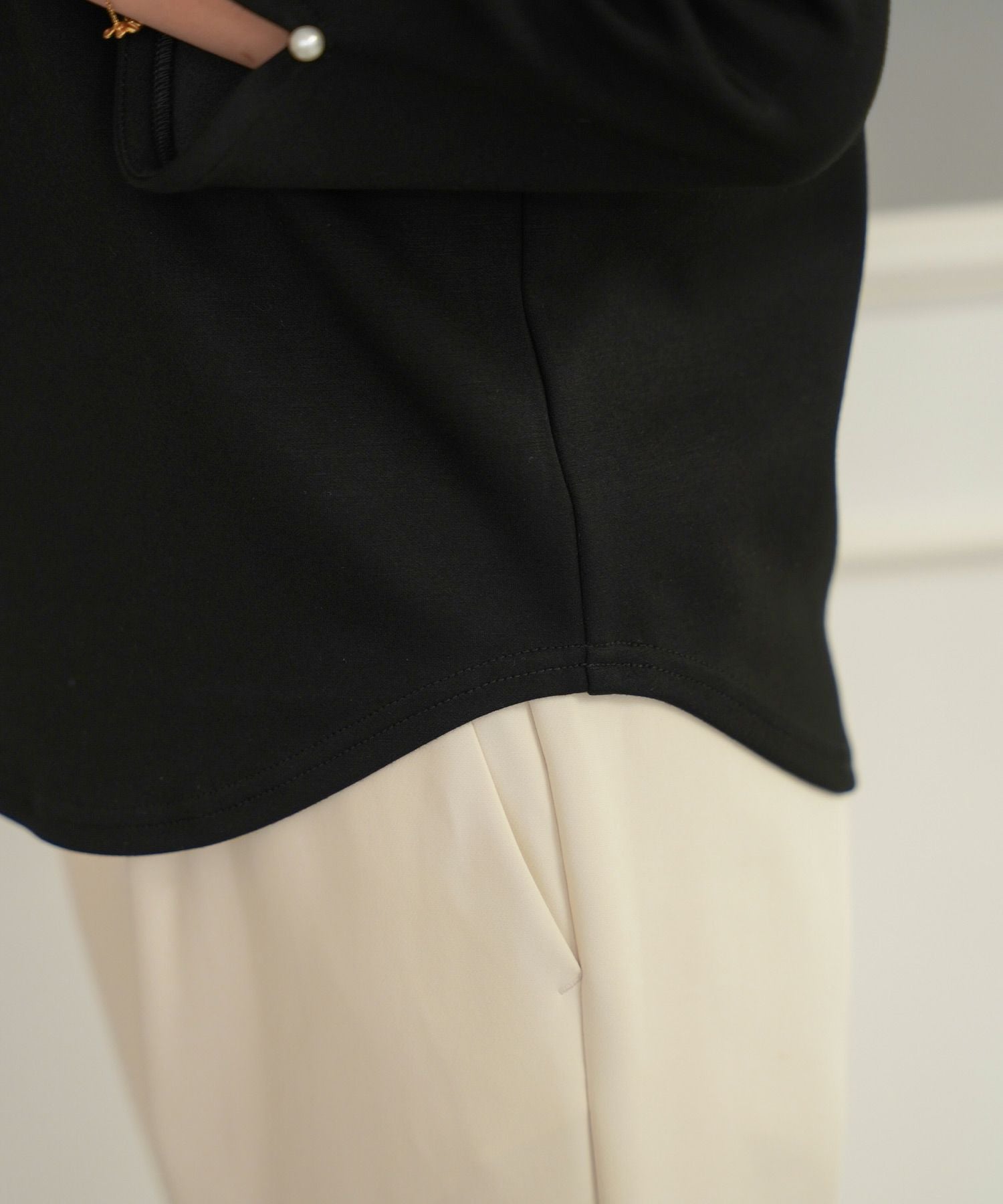 スカラップ Tシャツ 8分袖 le reve vaniller 全5色 ｜lvn541-1930【2