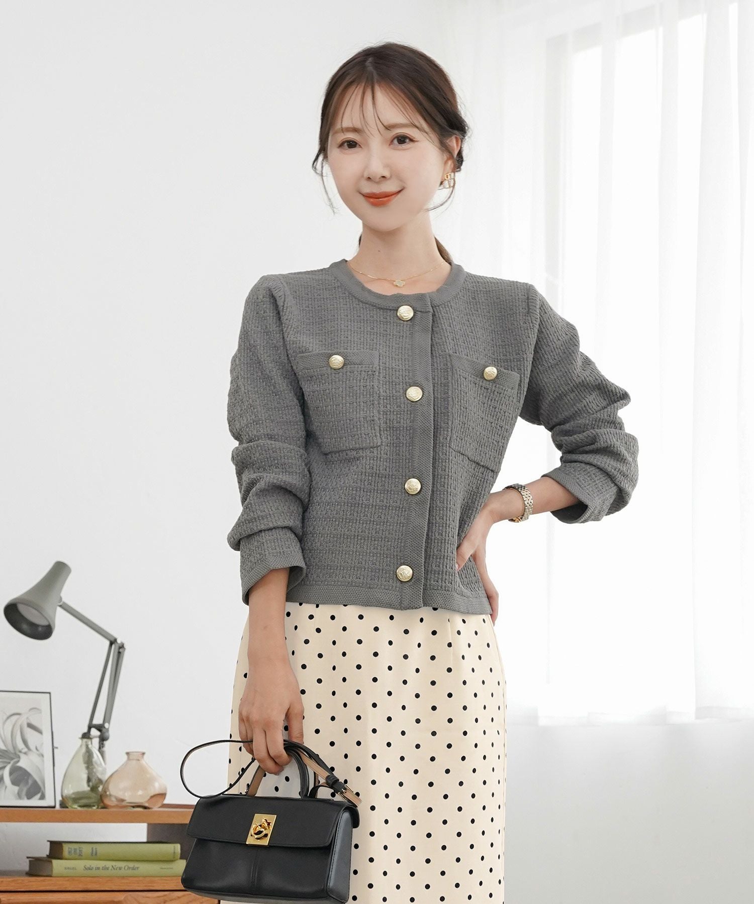 アソート柄 ニット ジャケット le reve vaniller 全6色 ｜lvn431-1902