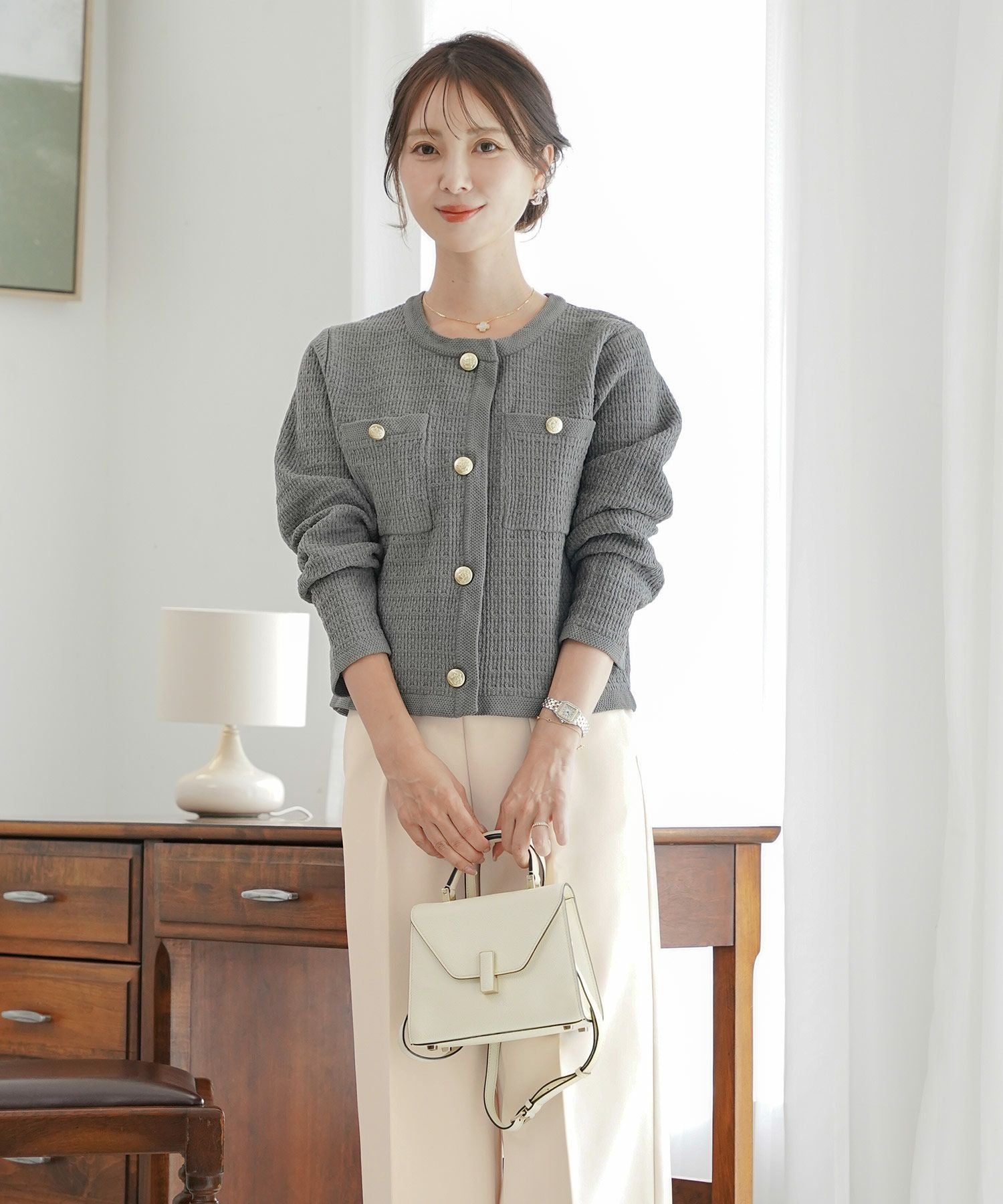 ebure 26ss 新品　ニットジャケット 38サイズ 26SS_PRE | ebure(エブール)