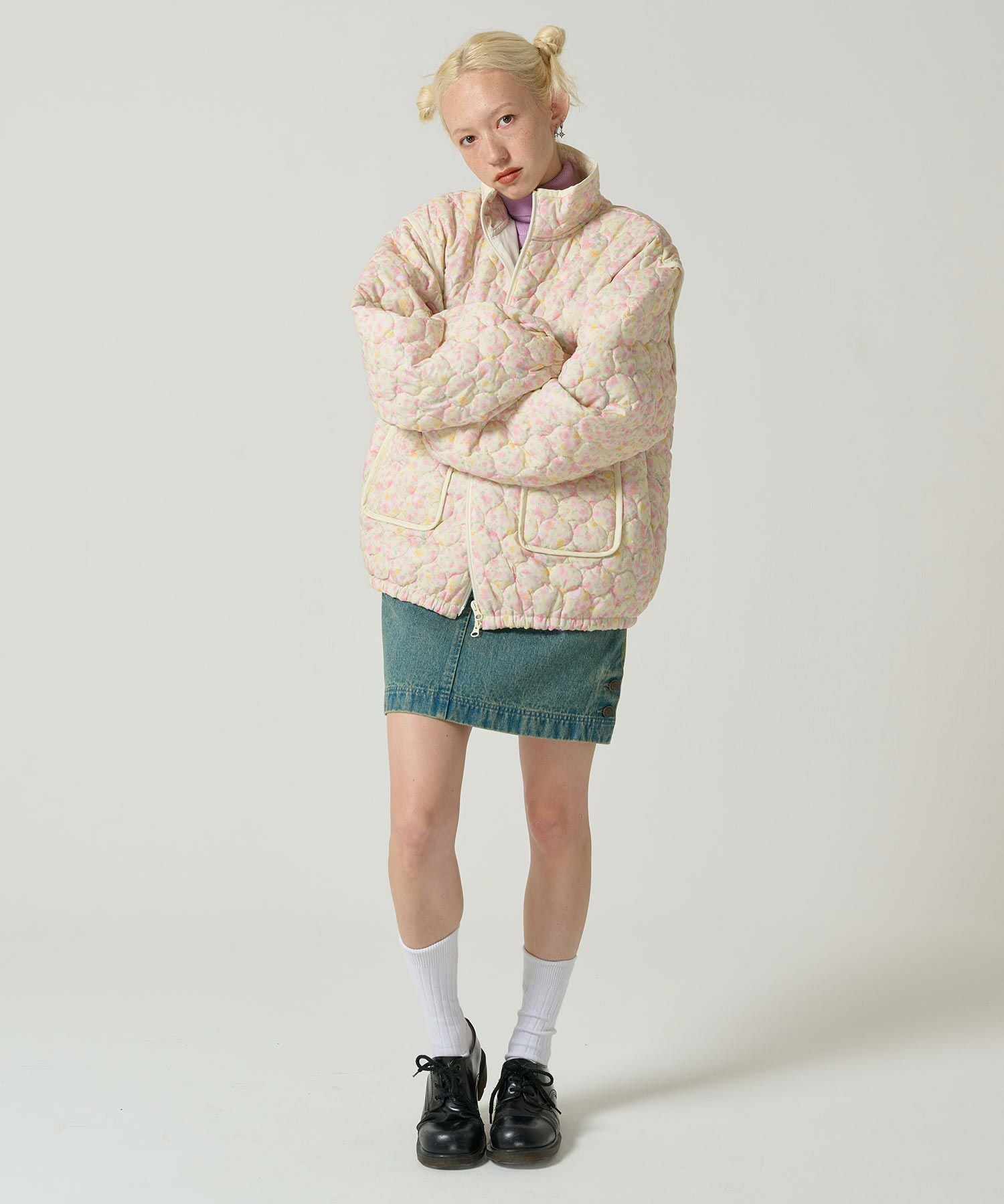 Special-Price-SALE 花柄 キルティングコート TINA：JOJUN 全2色