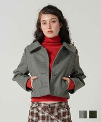 アウター/コート/ウール入り/ショートコート