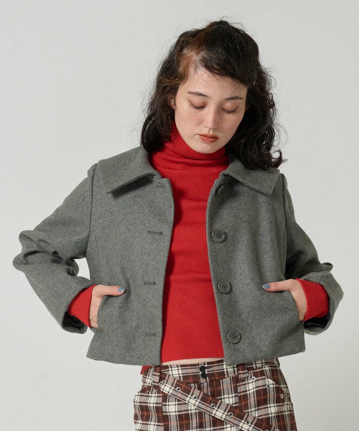 アウター/コート/ウール入り/ショートコート