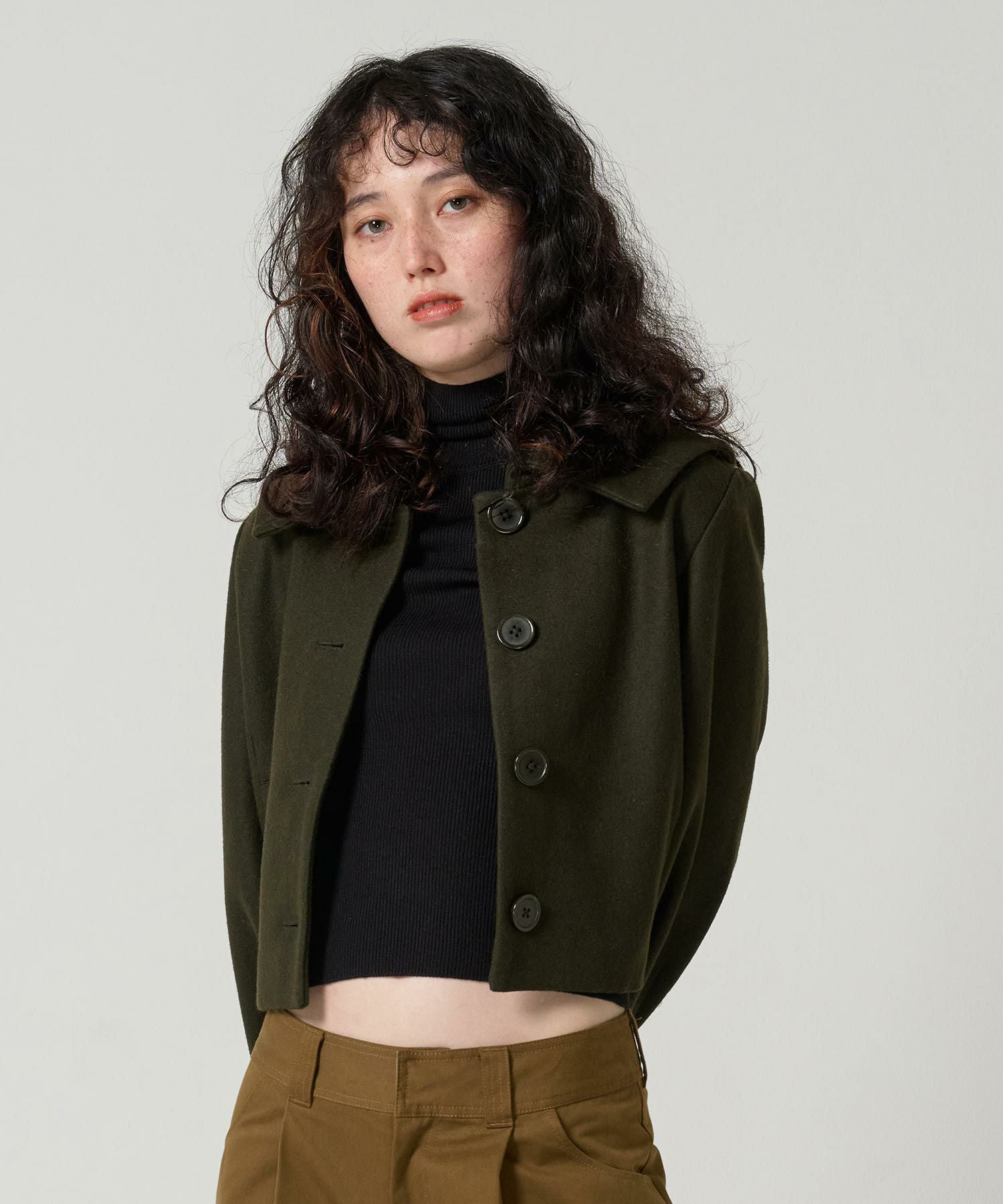 FINAL-SALE ハートチャーム付き アンチピリングリブタートルニット