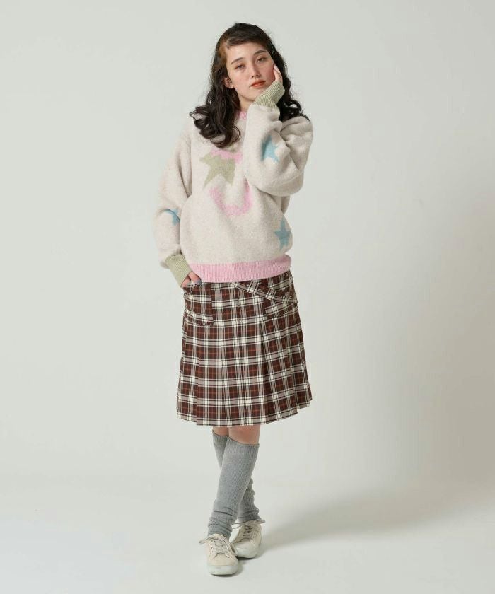 Special-Price-SALE ジャガード ロゴニットプルオーバー TINA：JOJUN