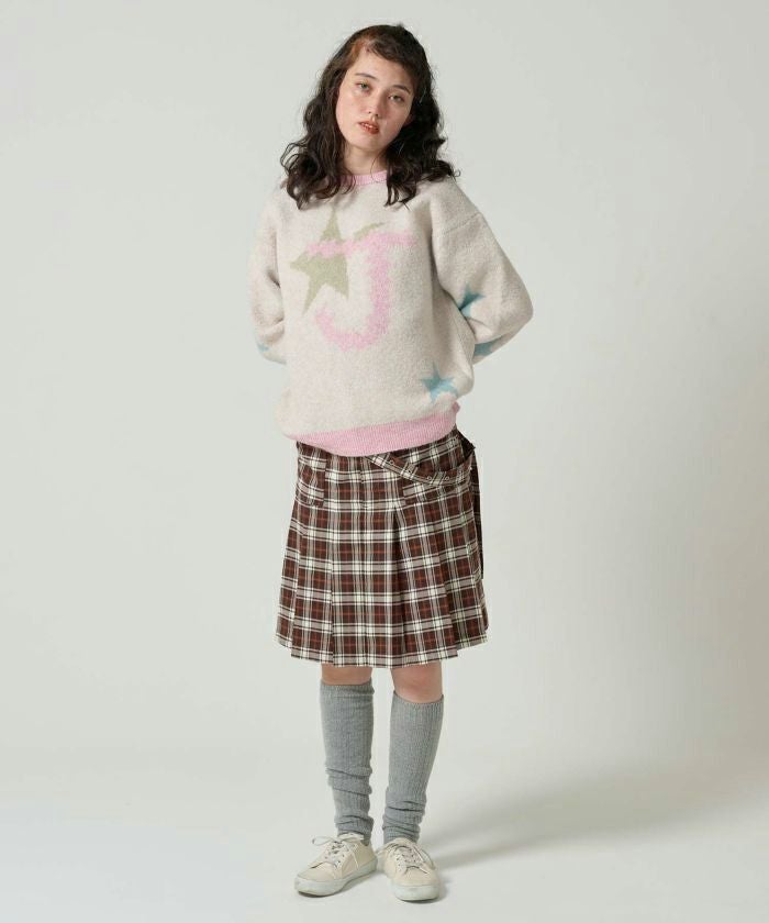 Special-Price-SALE ジャガード ロゴニットプルオーバー TINA：JOJUN