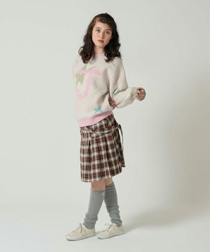 Special-Price-SALE ジャガード ロゴニットプルオーバー TINA：JOJUN