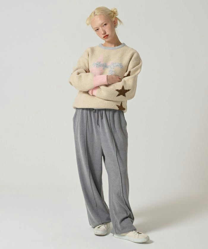 ニット/ニットプルオーバー/アルファベット