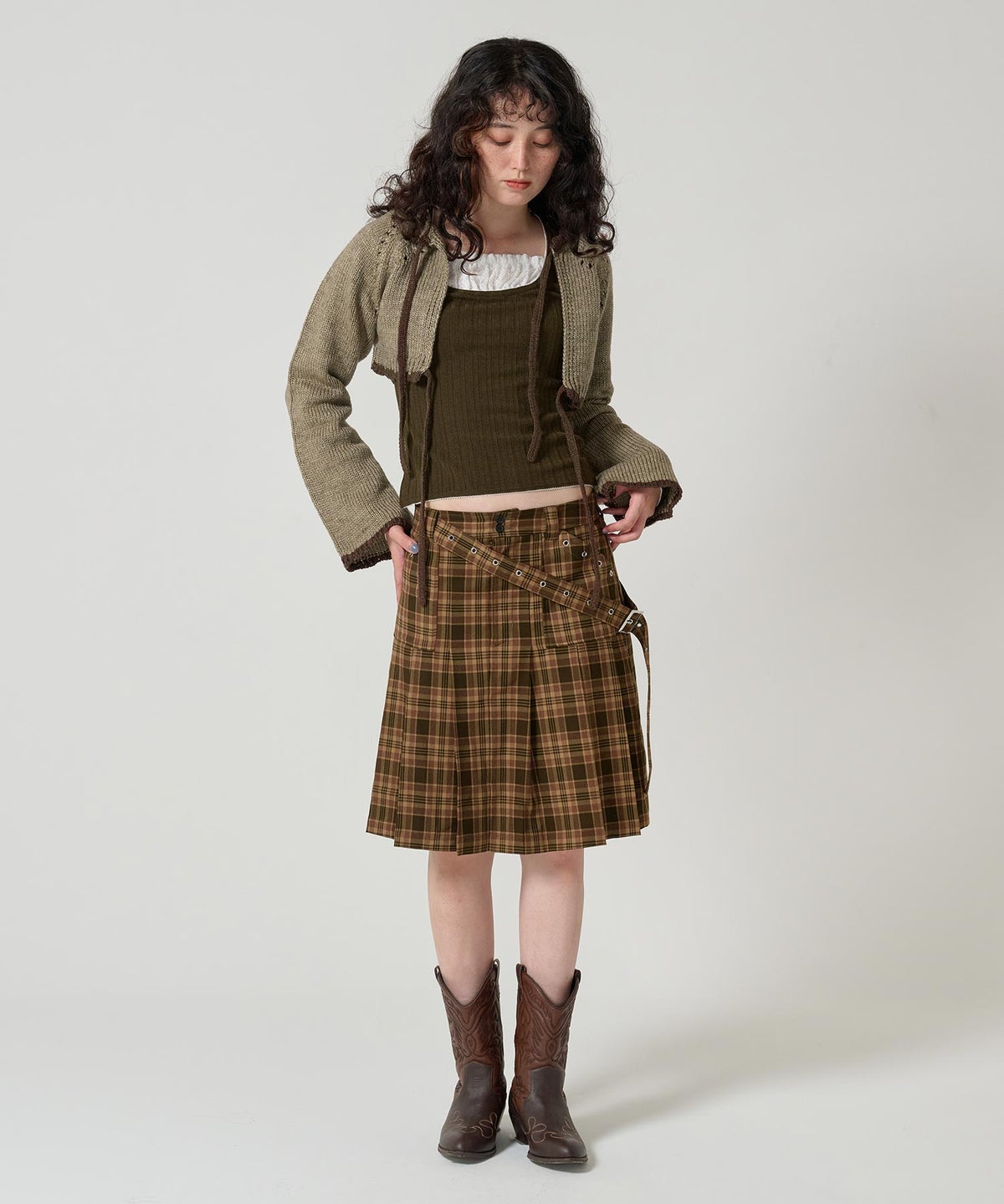 トップス/レイヤード風/カットソー/レイヤード風 ニットソー TINA：JOJUN