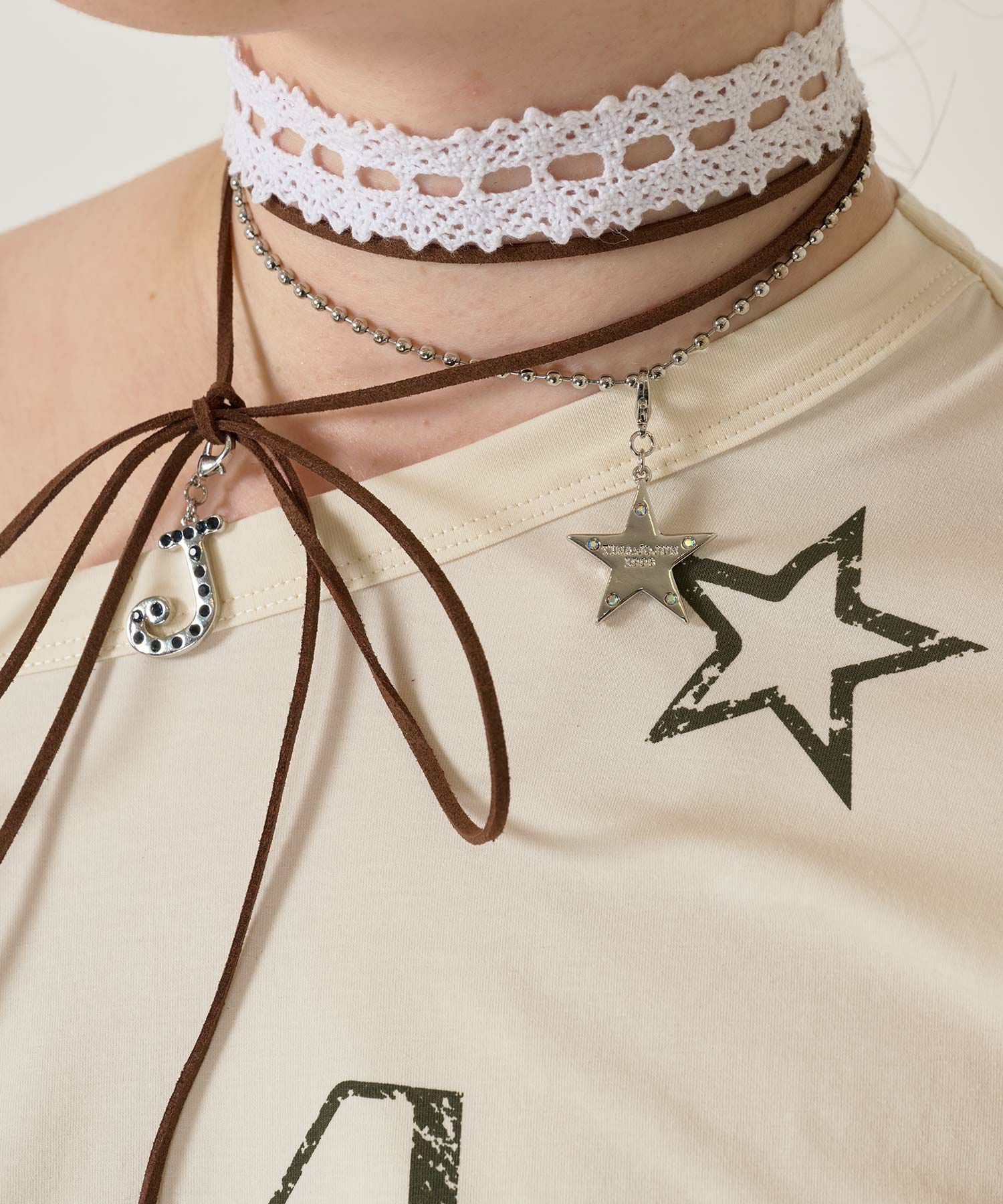 チャーム付き マルチネックレス TINA：JOJUN 全1色｜tnj945-0938【14