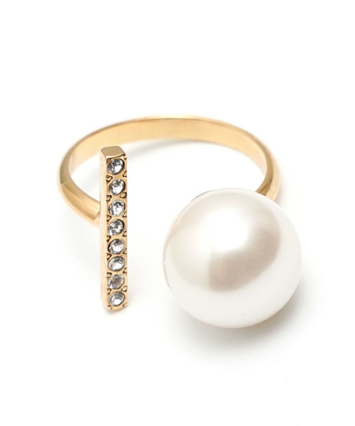 パール ライン リング Pearl Line Ring 真鍮 チタンポスト プラパール パール ライン リング Pearl Line Ring （Liala）
