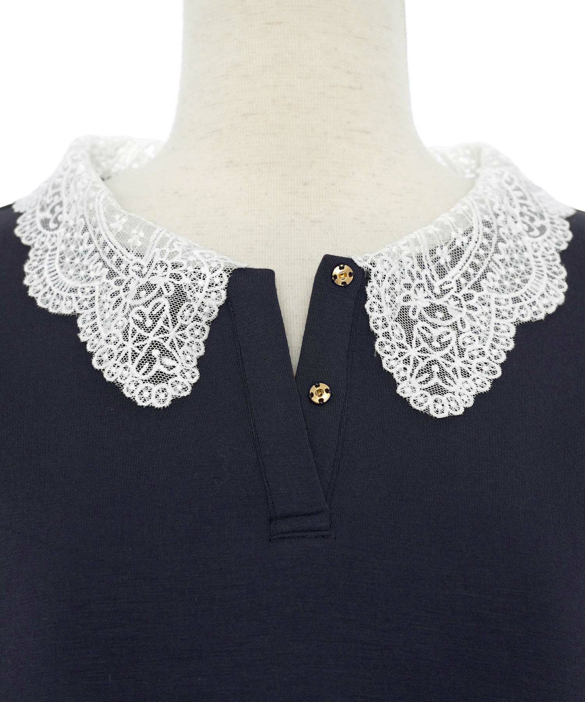 レディース/カットワンピース/カットソー/厚手/あったか/もっちり/柔らか/伸縮性/マタニティ/レース/シャツ襟/きれいめ/カジュアル/リラックス/ワンマイル/ロング/ミモレ丈/長袖/フレア/アイボリー/ブラウン/ネイビー/ブラック/オケージョン/新色/ピンクベージュ/チャコール