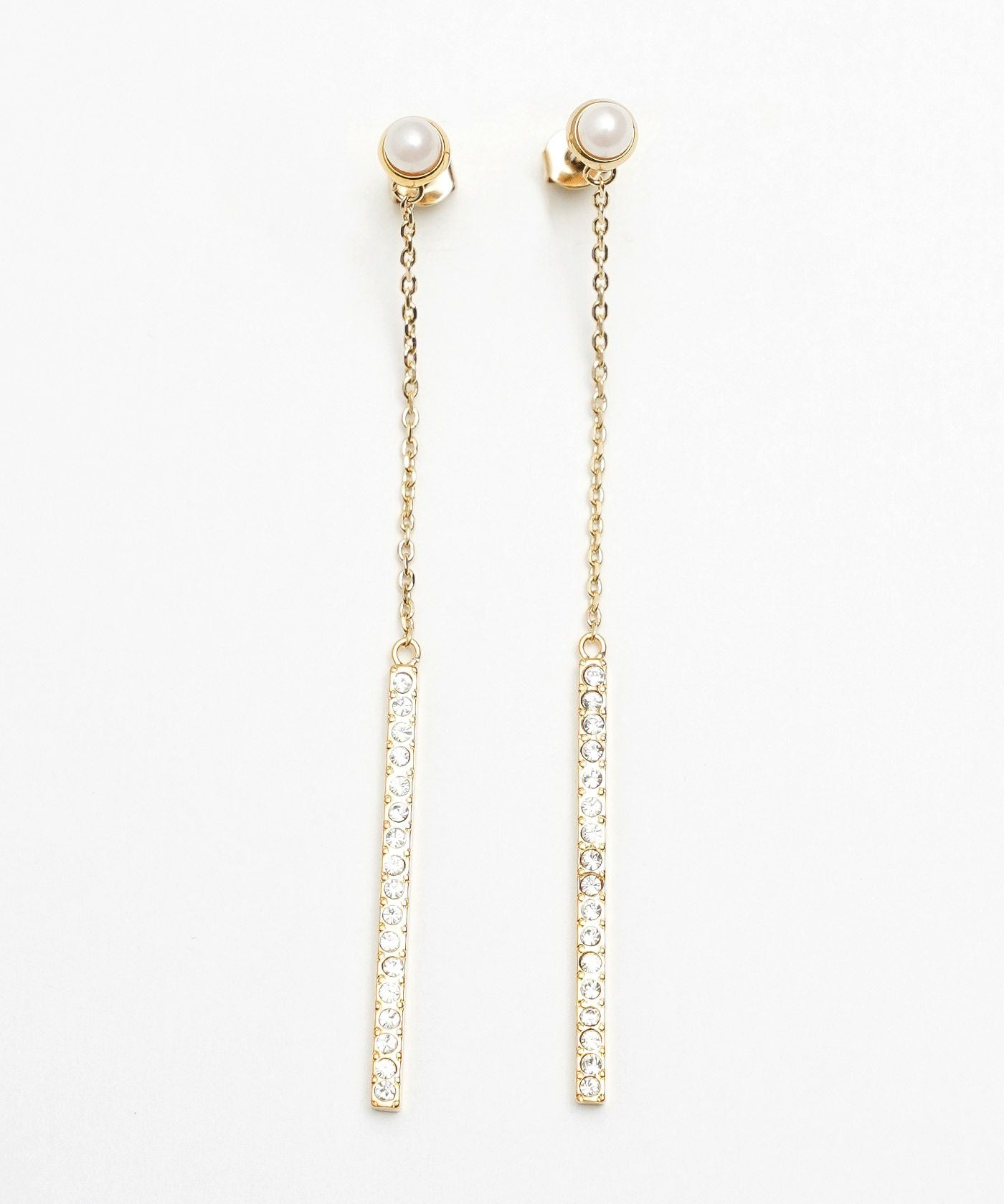 ライン クリスタル ピアス イヤリング Line Crystal Pierce Earring
