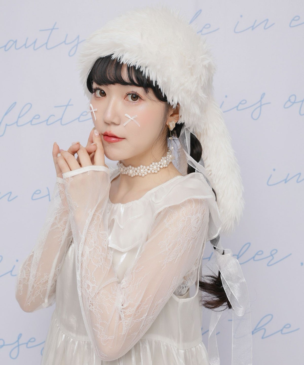 オーガンジー 光沢感 ロング丈 レイヤード/アイボリー/チャコール/M