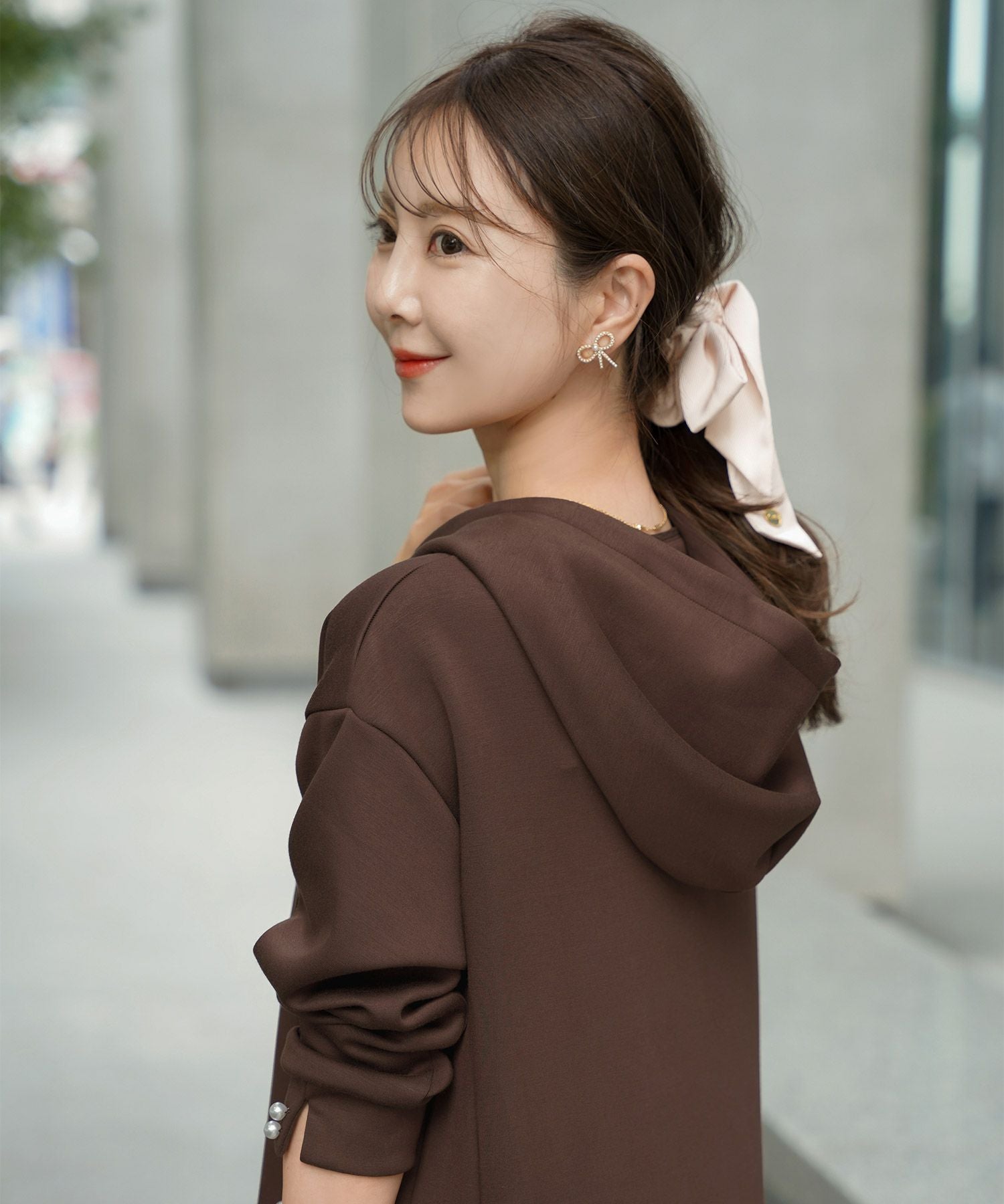 パールライン ポケット フーディ ワンピース le reve vaniller 全5色