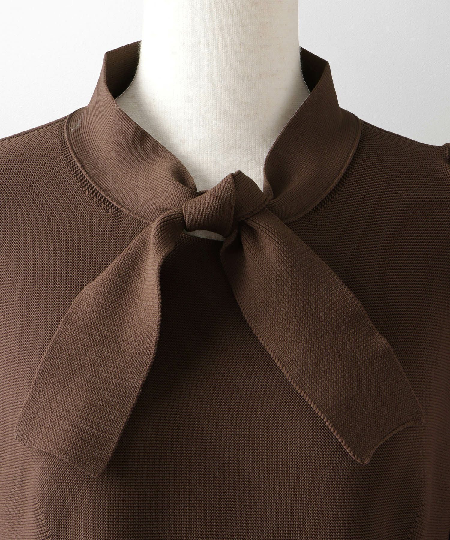 TIME-SALE ボウタイ ホールガーメント ニット ワンピース HUIT 全3色