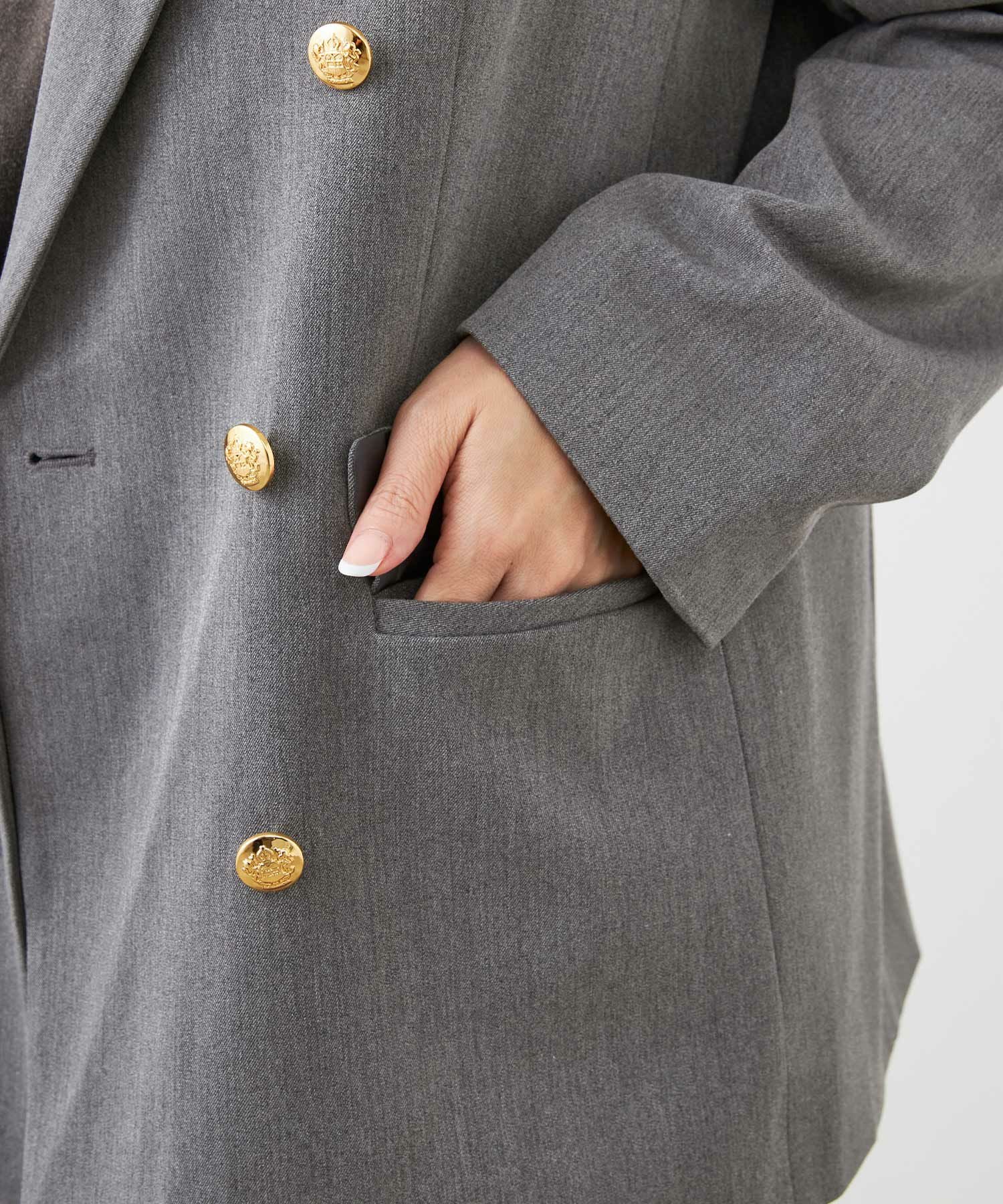 ピークドラペル ダブルボタン ジャケット Liala×PG 全2色｜lpg281-2013