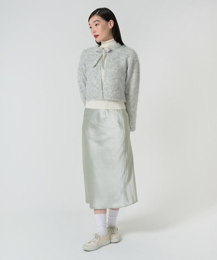 スカート/サテン/ミディ丈