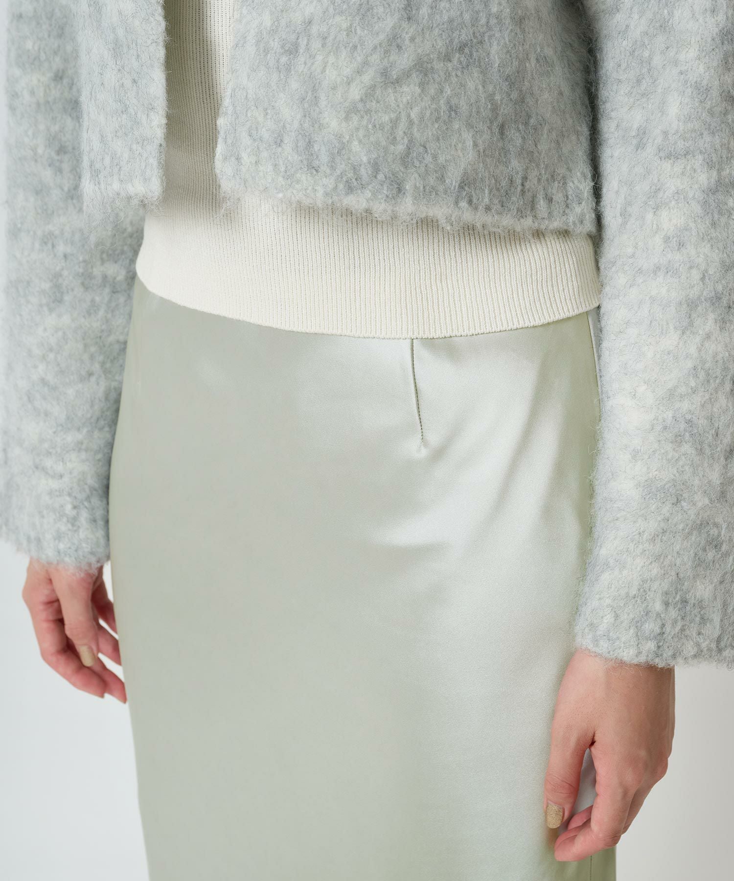 Special-Price-SALE Aライン サテンミディ丈スカート TINA：JOJUN 全2