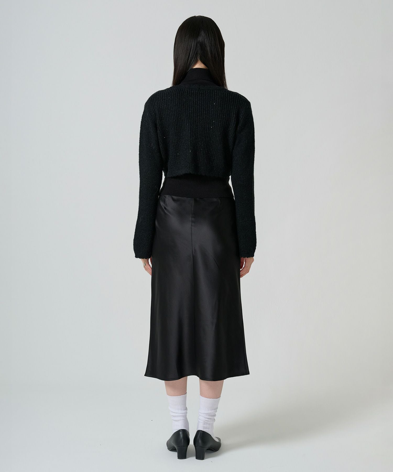 Special-Price-SALE Aライン サテンミディ丈スカート TINA：JOJUN 全2