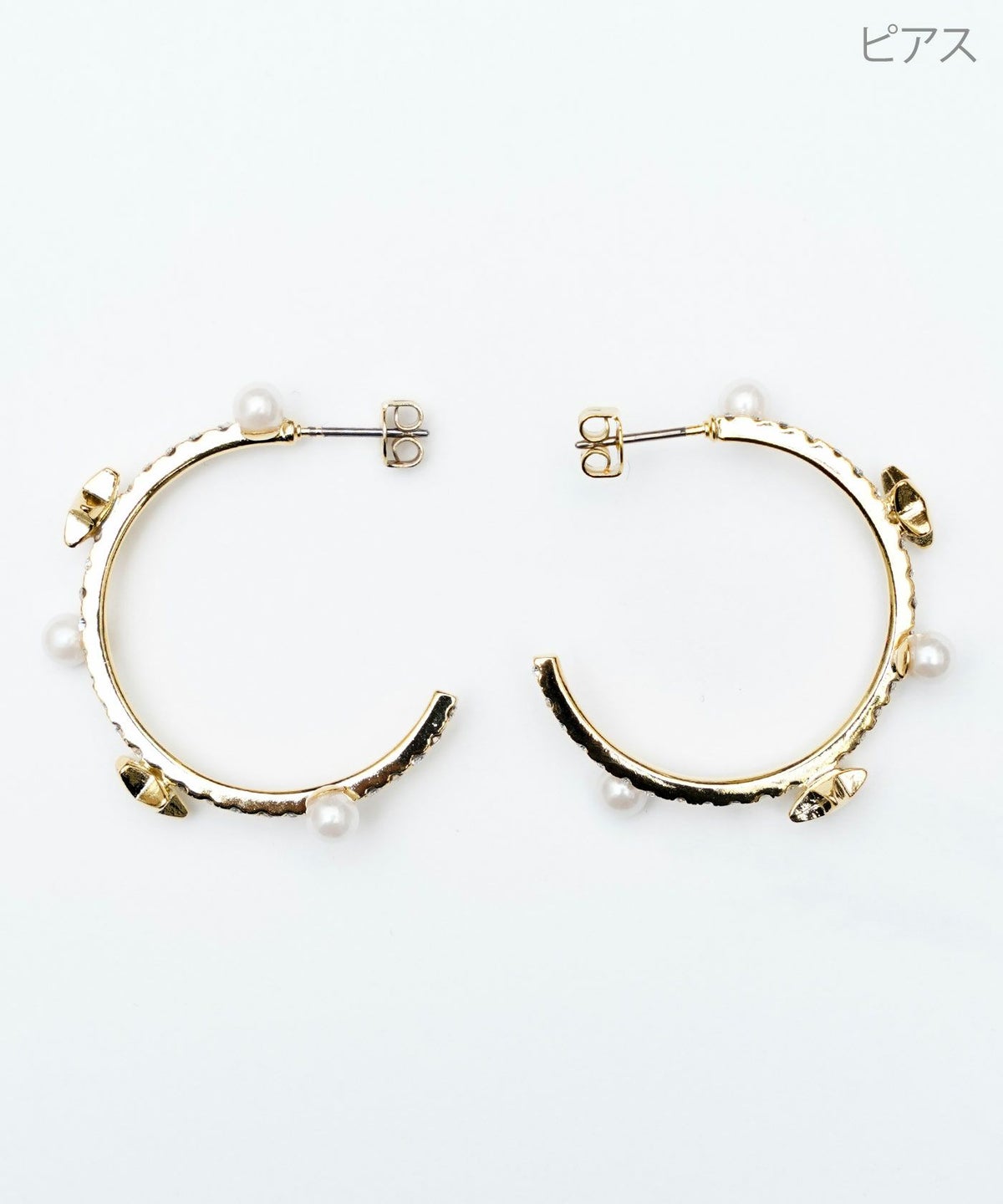 ナイト サークル ピアス イヤリング Night Circle Pierce Earring 真鍮 チタンポスト クリスタル プラパール ナイト サークル ピアス イヤリング Night Circle Pierce Earring （Liala）