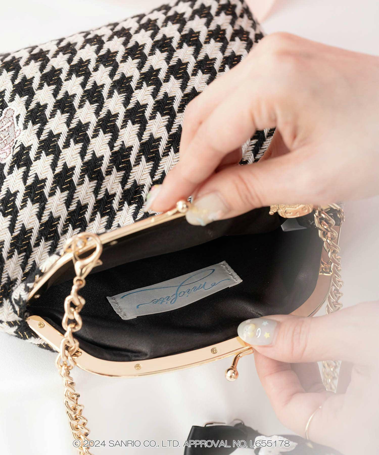 サンリオキャラクターズ コラボ 刺繍がま口 チェーンバッグ miolite 全