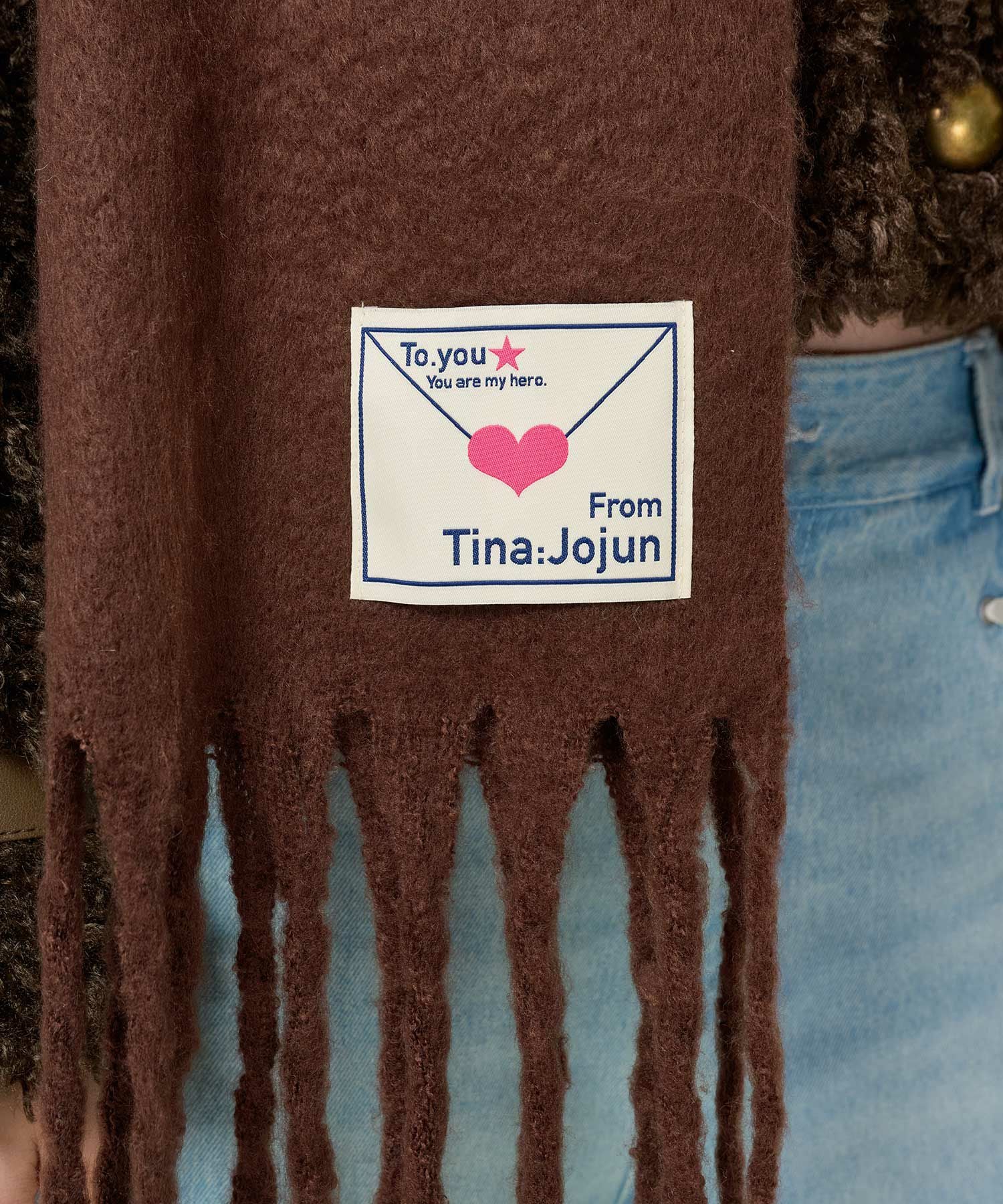 メッセージタグ バルキーマフラー TINA：JOJUN 全3色｜tnj946-0884【2